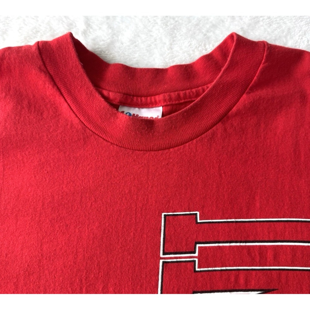 Vtg 90s Indiana Hoosers Shirt XL Hanes Single Stitch Red NCAA Made In USA - Picture 6 of 12